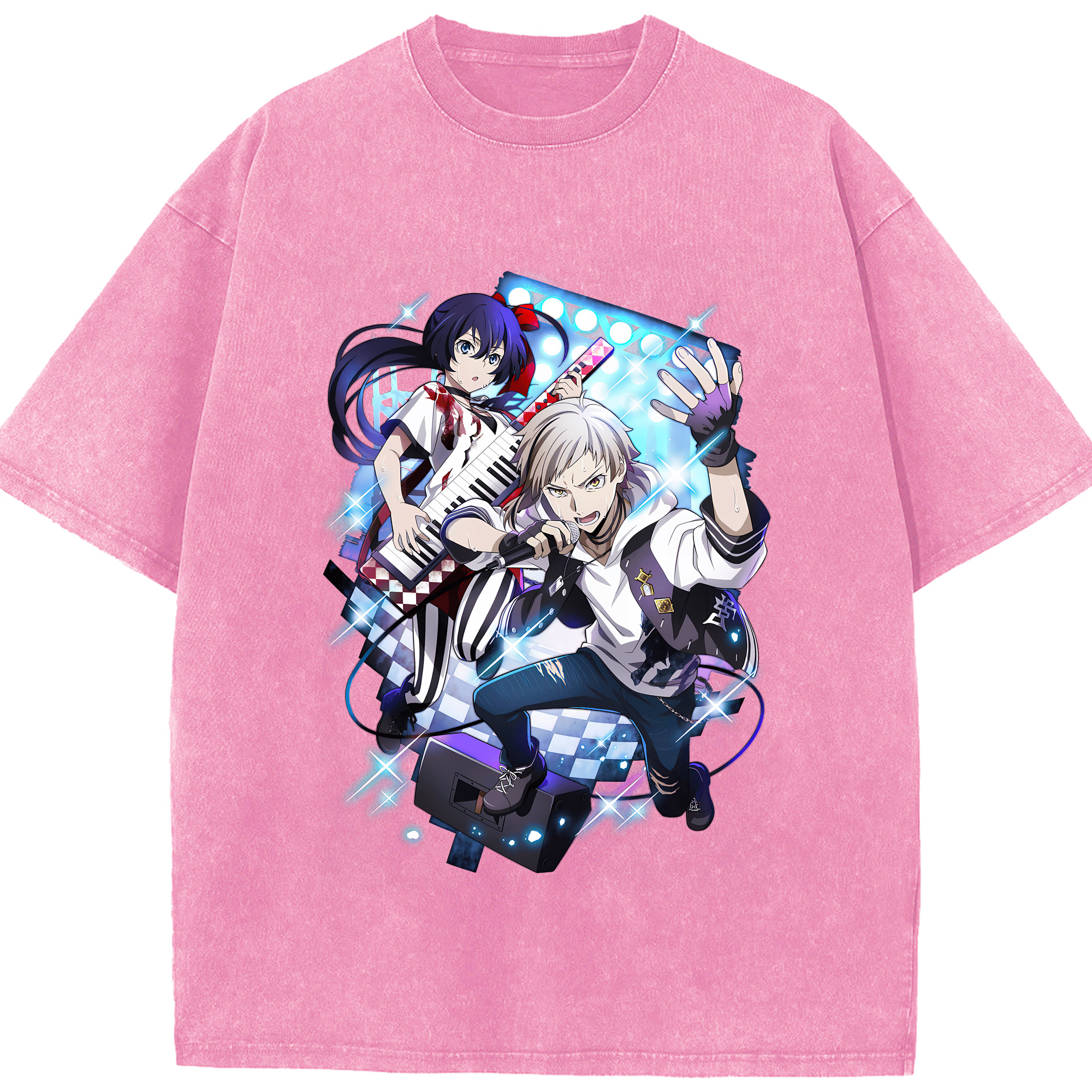 （画像用） 文豪ストレイドッグス Bungo Stray Dogs 綿100% ヴィンテージ風 半袖Tシャツ（フロントプリント）